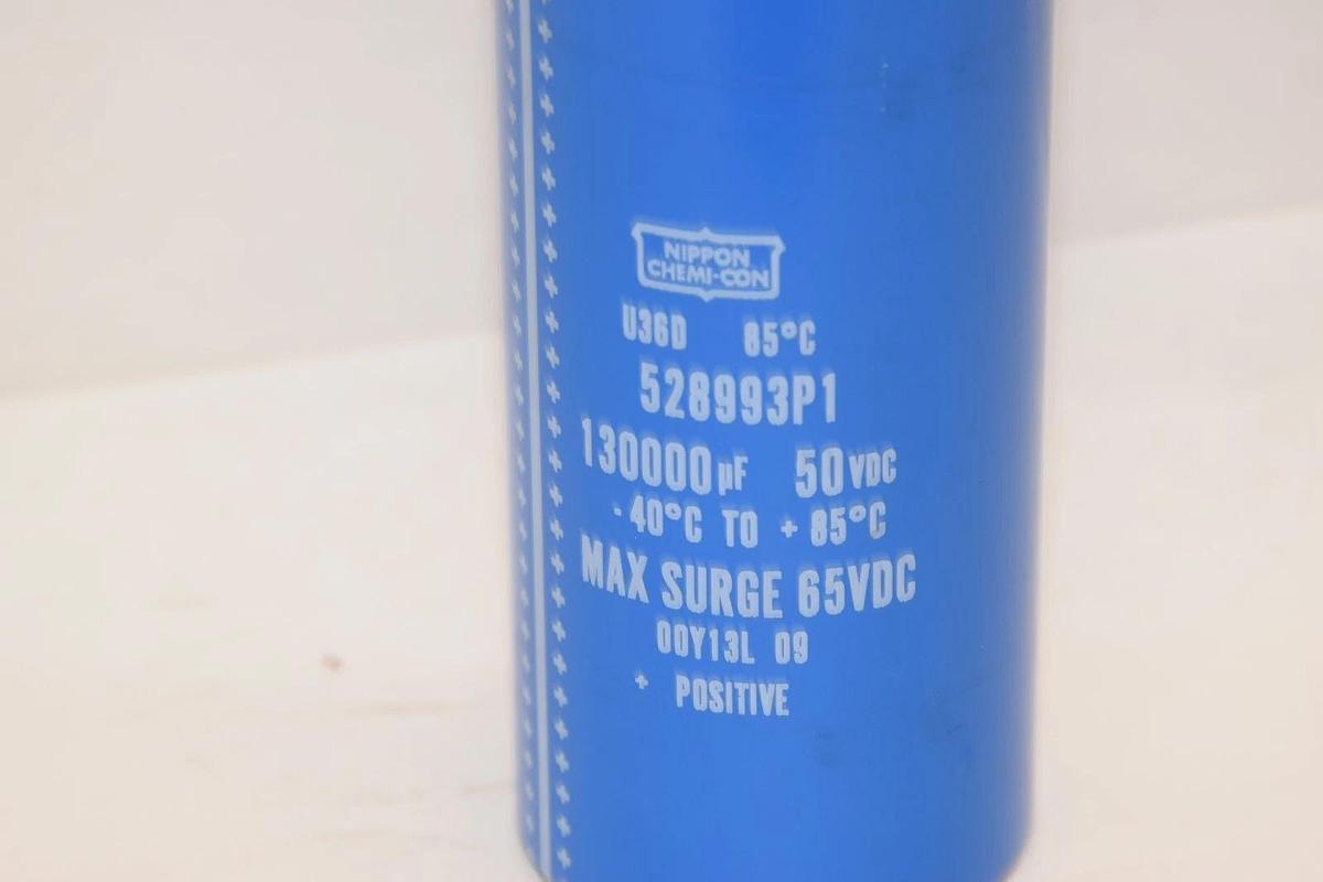 Used NIPPON CHEMI-CON 528993P1 130000uF 50Vdc Capacitor