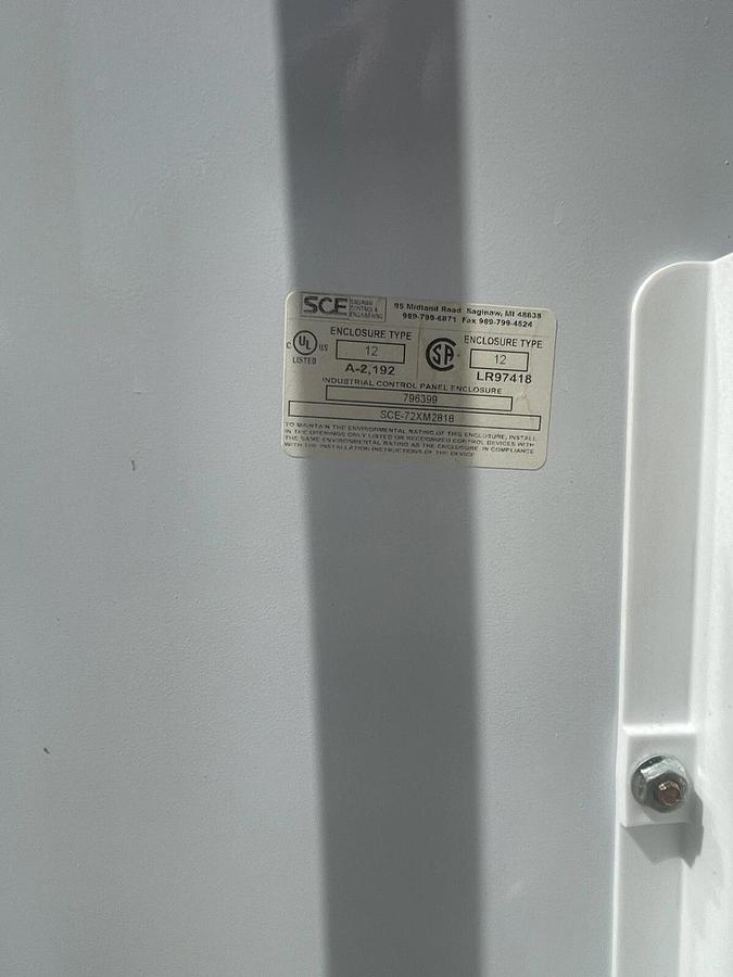 Used SCE-72XM2818 ENCLOSURE CABINET, Square D 30A disconnect switch 72"x 28"x 18"