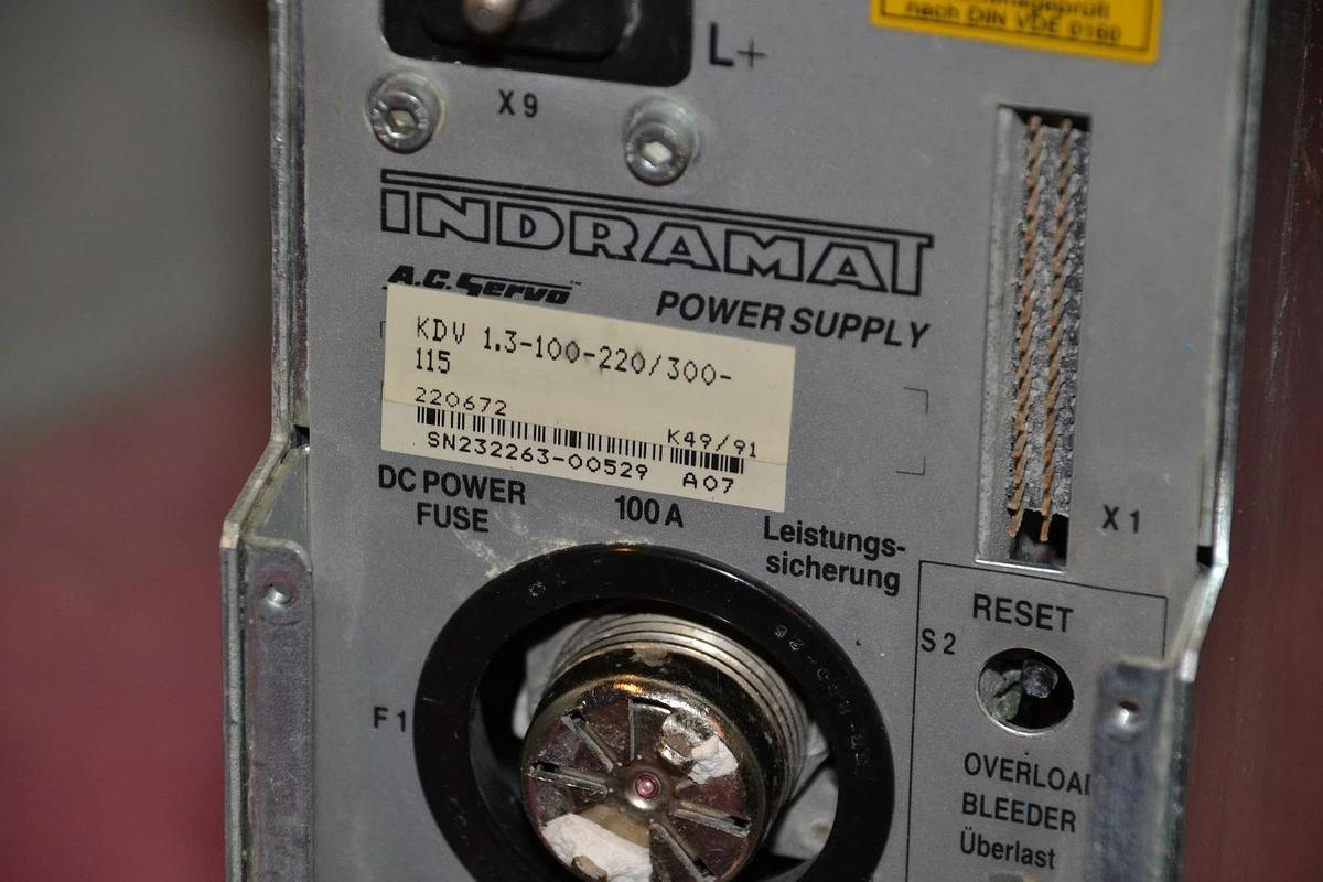 Used INDRAMAT AC SERVO POWER SUPPLY KDV 1.3-100-220/300-115 1.3 100 220 300 115