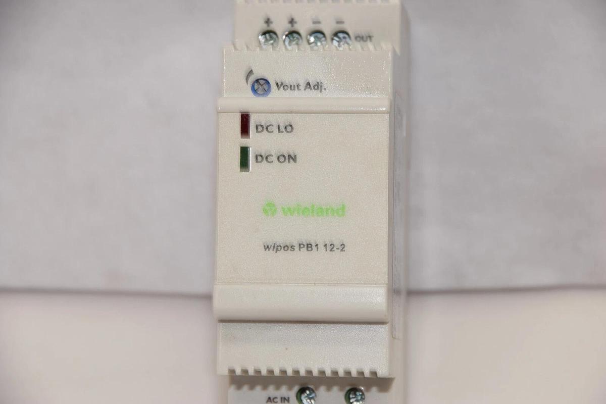 Used WIELAND PB1 12-2 , 100-240Vac 47-63Hz 0.6A Switching Power Supply