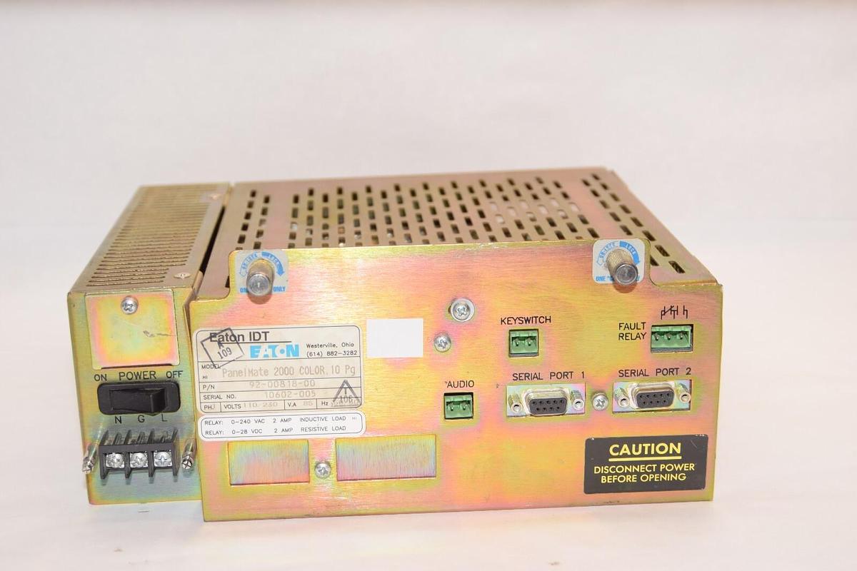 Used Eaton PanelMate Operator Interface 2000 Color 92-00818-00 920081800 110/230v 1ph