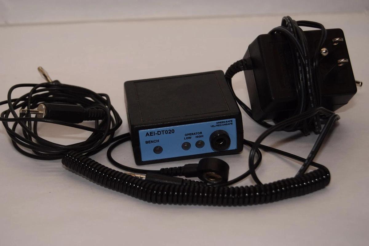 Used ARATRON AEI-DT020 Dual Threshold ESD Monitor + 12V DC Adaptor For Anti-Static