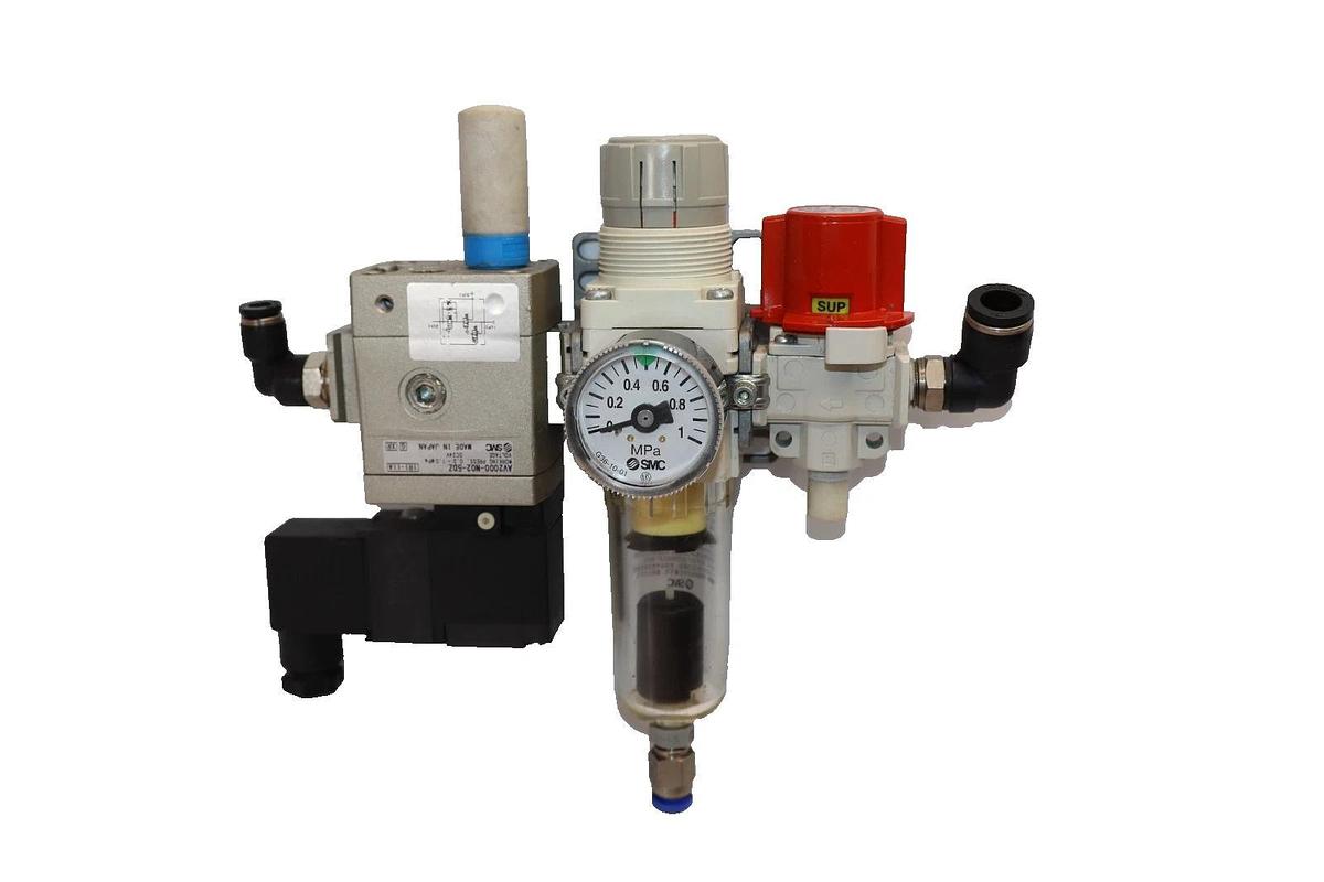 Used SMC AV2000-N02-5DZ Soft Start Valve , AW20-F02CG-A Regulator Valve Assembly