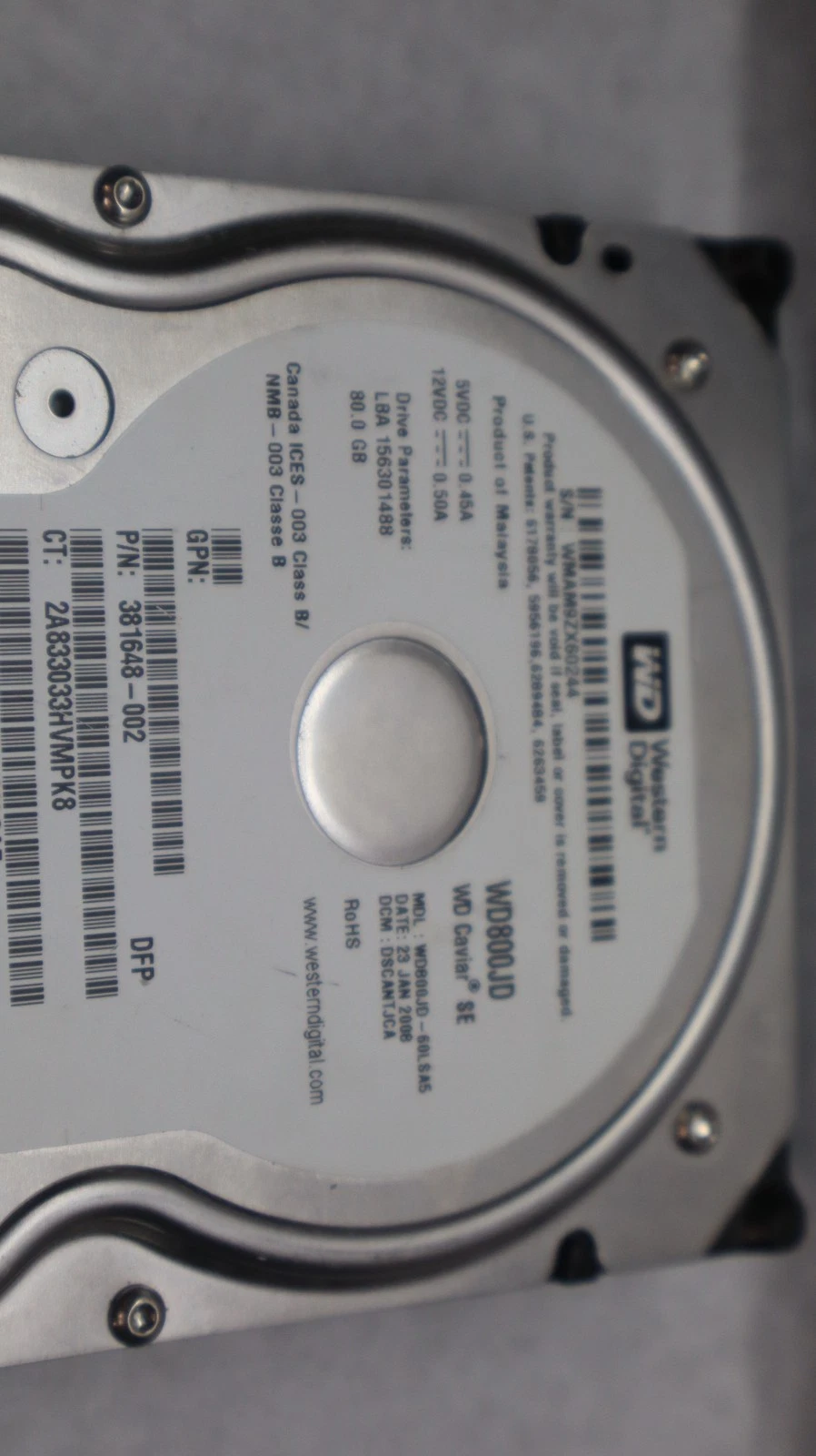 Used (Lot of 10) HDD Hard Drive Big Large Lot - 8 SATA and 2 MOLEX 500gb 160gb 80gb
