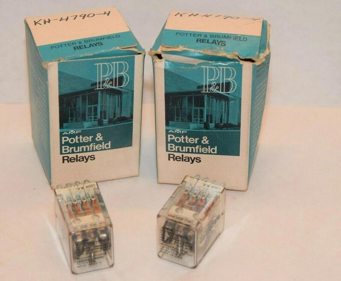 (NEW - Lot of 2) POTTER & BRUMFIELD KH4790-4 120Vac Relay