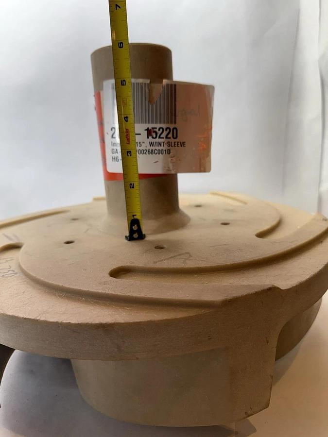Goulds 200-15220 6 vane 15" Pump Impeller W/INT Sleeve GA-204 00268C001D 13.75"