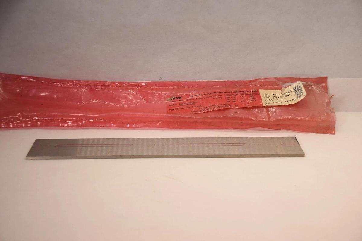 STARRETT 496 54049 3/16" x 2" x 13-7/8" Oil Hardening Solid Bar Flat Stock