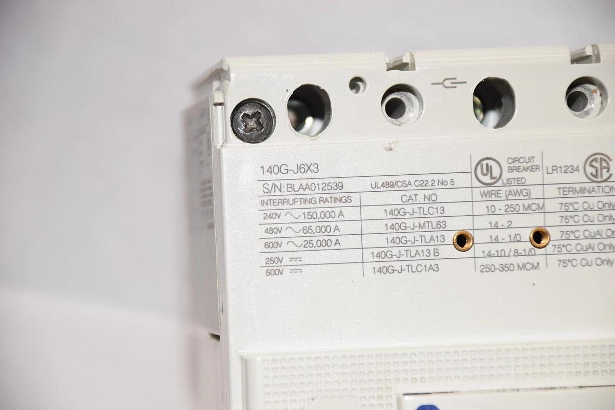 Used ALLEN BRADLEY Circuit Breaker 80A 140G-J6X3 140GJ6X3 Type HACR 3 Pole 80 Amp