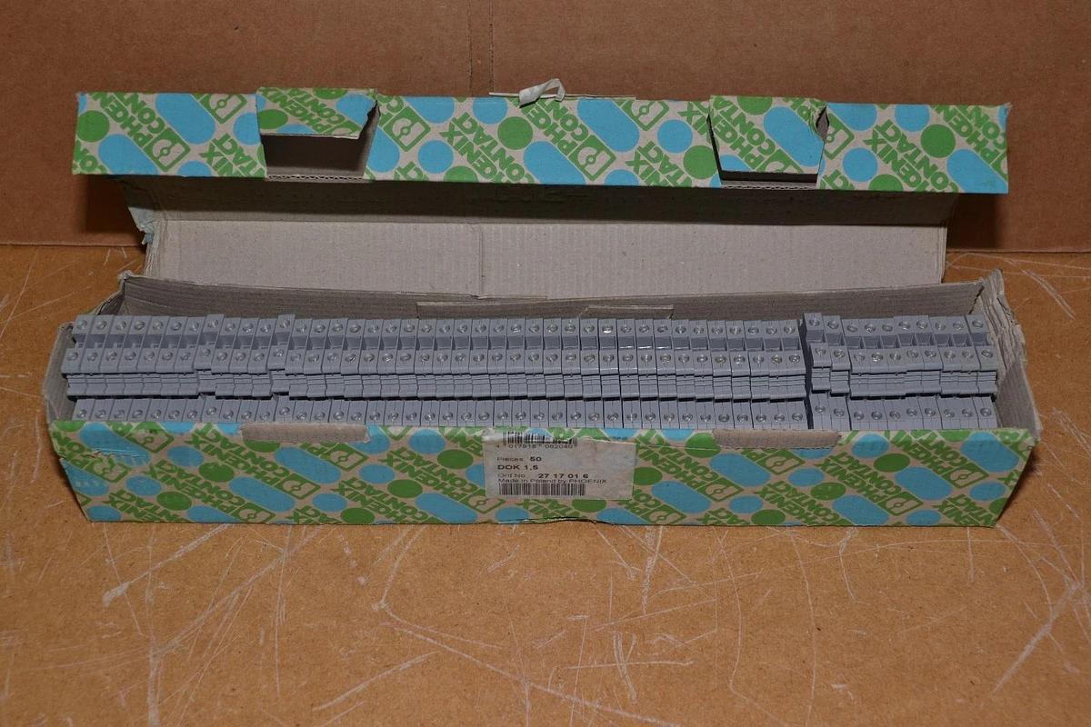 (BOX OF 50) PHOENIX CONTACT DOK 1,5 TERMINAL BLOCK NEW
