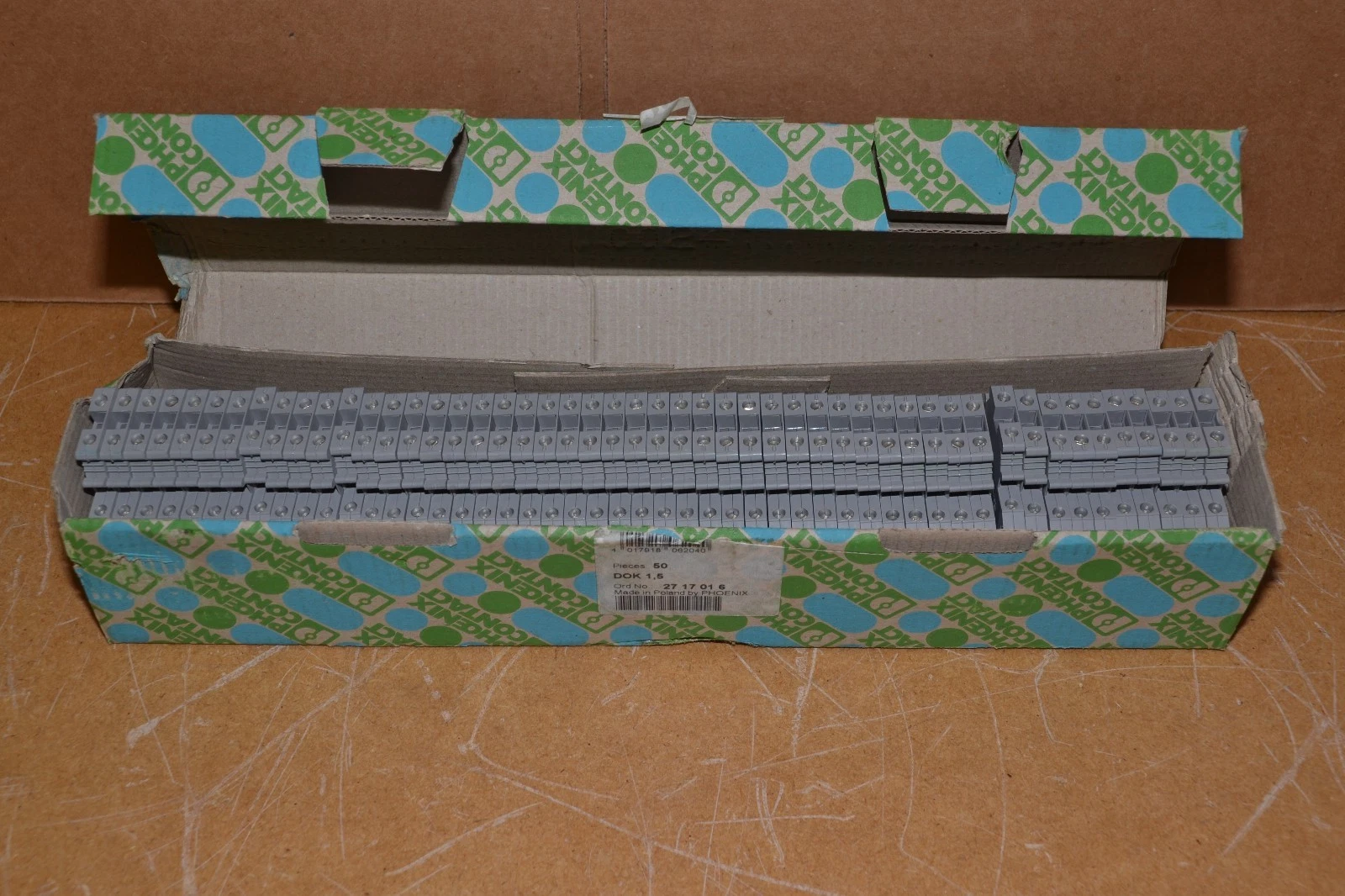 (BOX OF 50) PHOENIX CONTACT DOK 1,5 TERMINAL BLOCK NEW