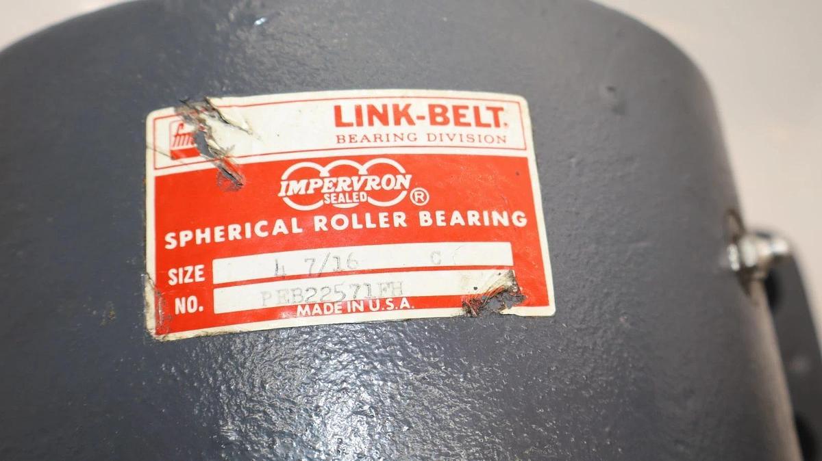 Linkbelt Pillow Block Bearing 4-Bolt 4-7/16" HOUSING ONLY PEB22571FH (NOS)