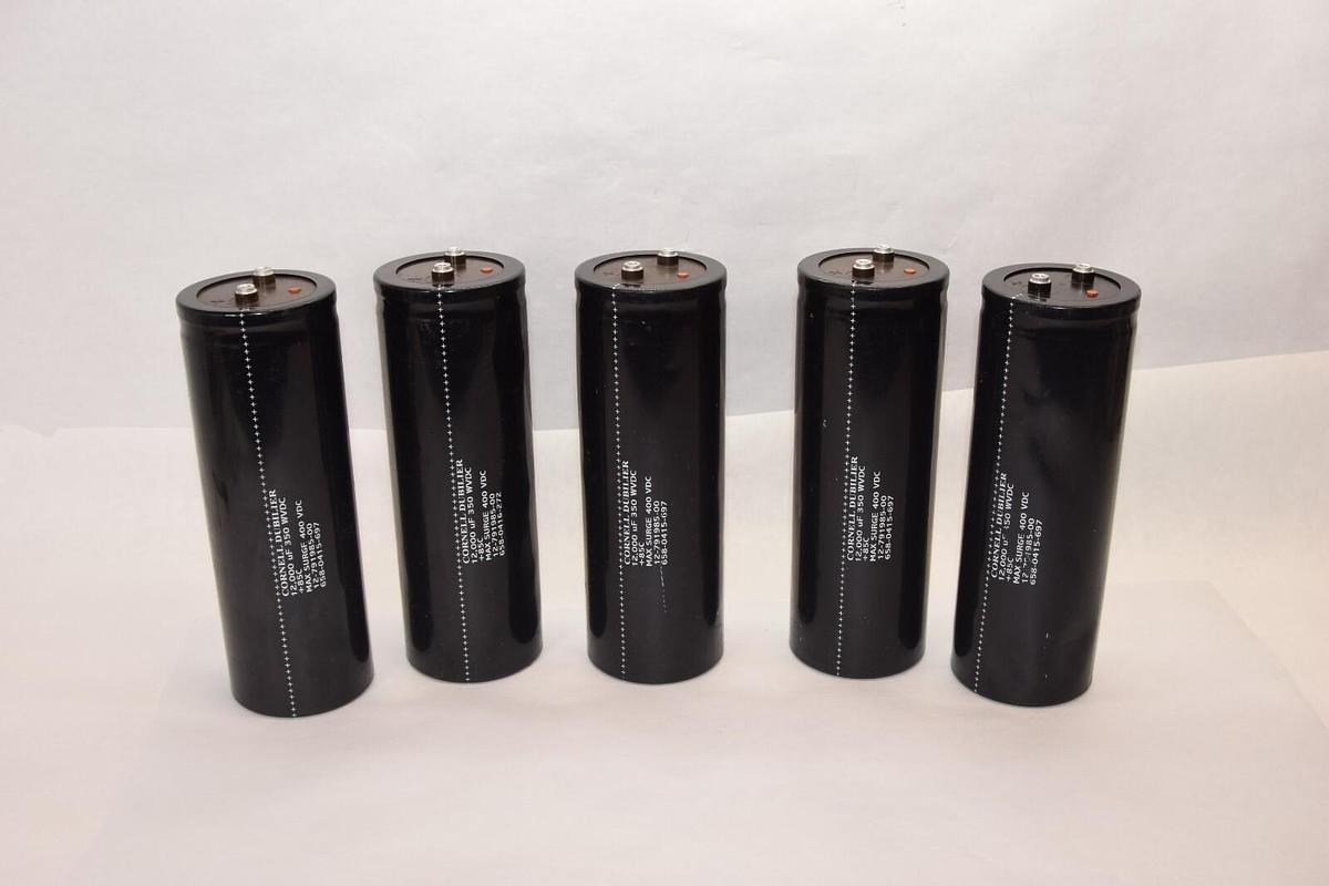 Used (Lot of 5) CORNELL DUBILIER 12-791985-00 , 658-0415-697 12000uF Capacitor