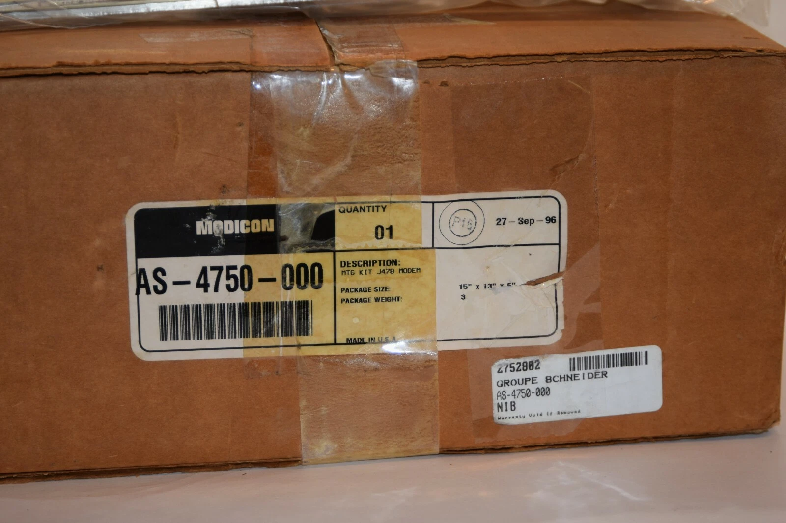(NEW) MODICON AS-4750-000 AS4750000 Mounting Kit for J478 Modem