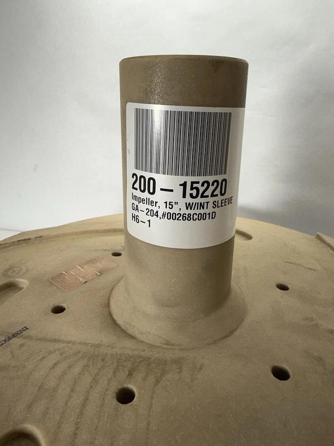 Goulds 200-15220 6 vane 15" Pump Impeller W/INT Sleeve GA-204 00268C001D 13.75"