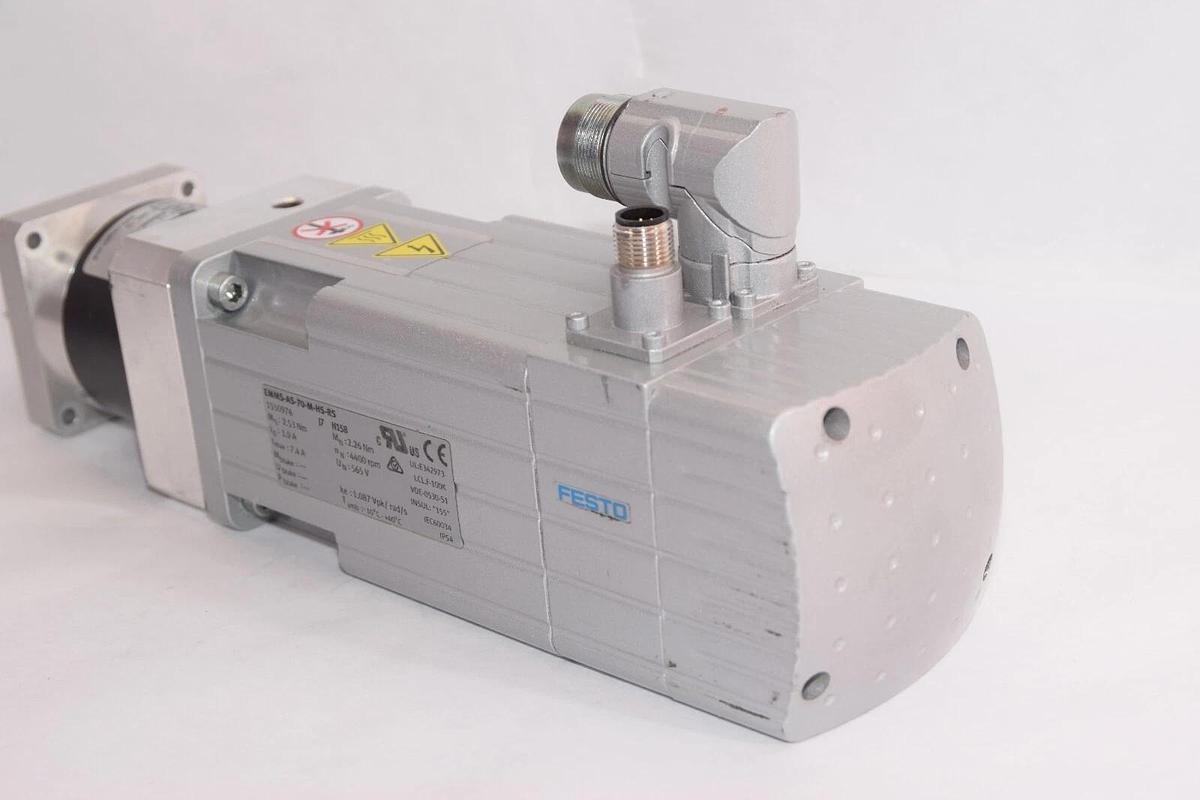 Used FESTO EMMS-AS-70-M-HS-RS Servo Motor With 42626 Gearhead