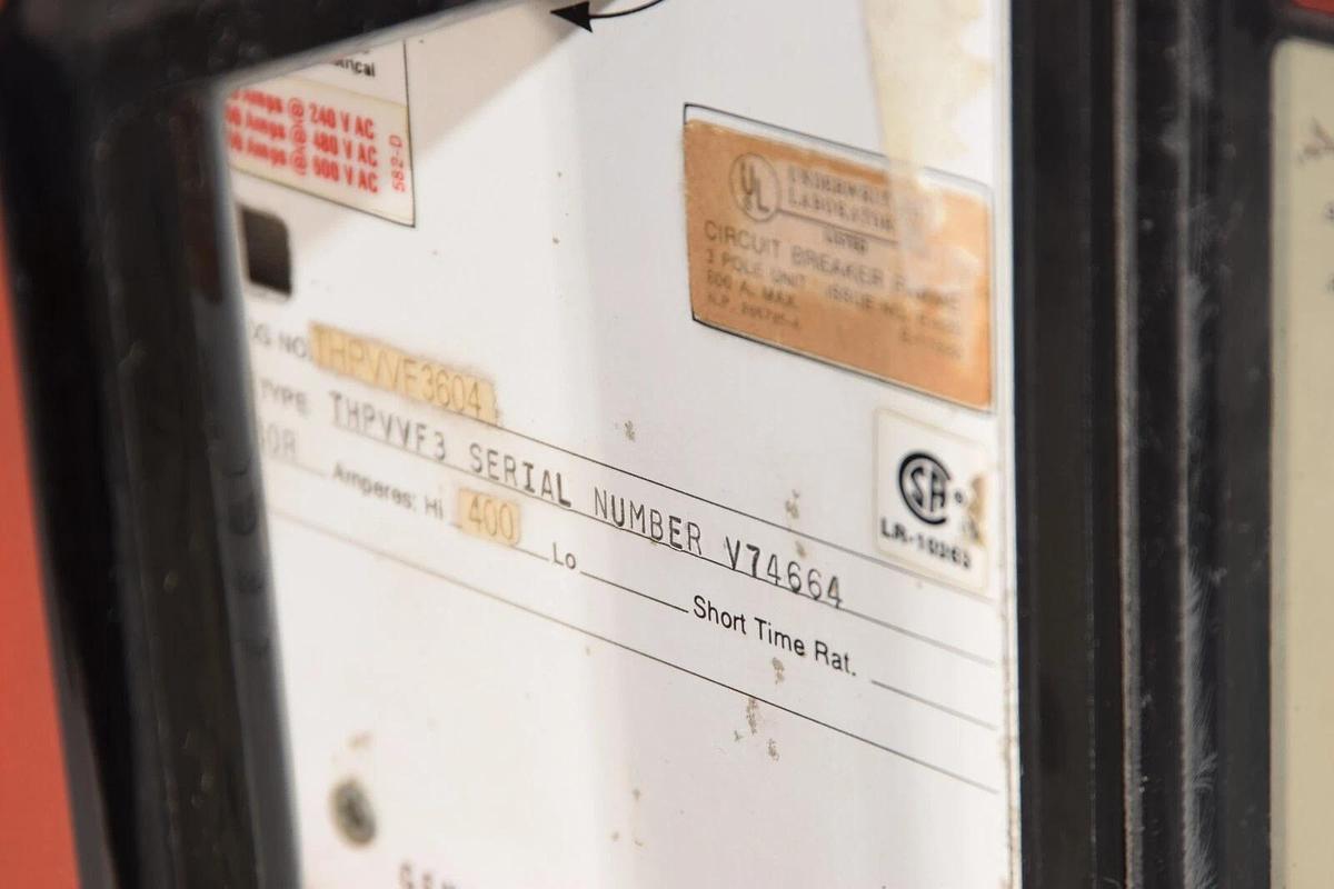 Used GE GENERAL ELECTRIC THPVVF3604 400A Amp TP9VT20 PowerBreak Circuit Breaker