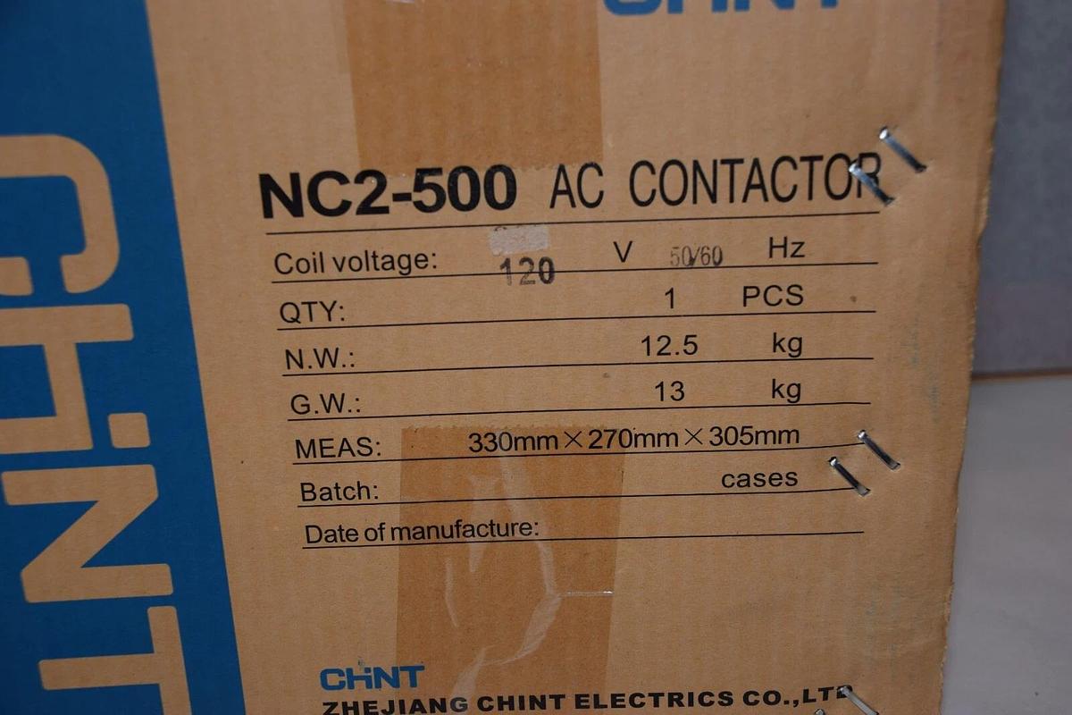 (NEW) CHINT NC2-500 , NC2500 NC2500 120V 50/60Hz AC Contactor