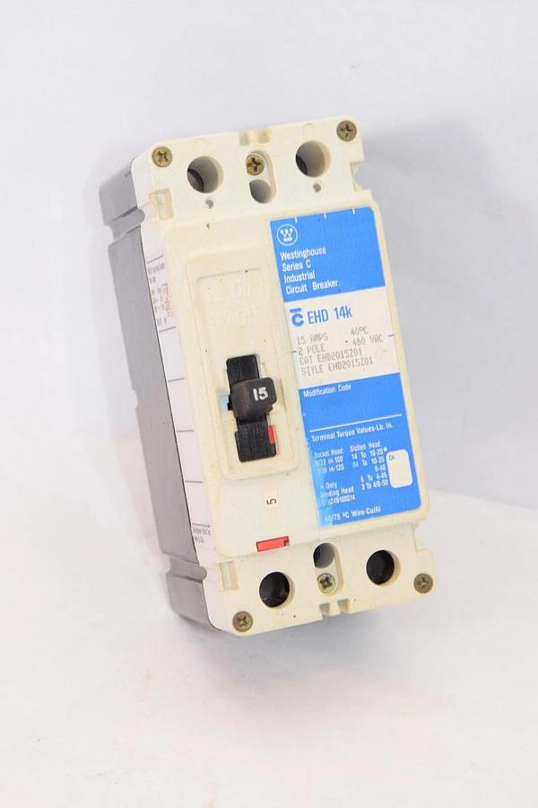 (NEW) WESTINGHOUSE EHD2015Z01 15A Amp 2 Pole Series C Circuit Breaker