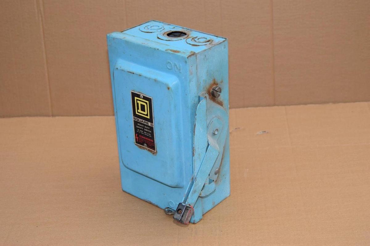 Used SQUARE D Safety Switch HU361 30A 30 Amp 30 A 600V Series E1 Safety Switch