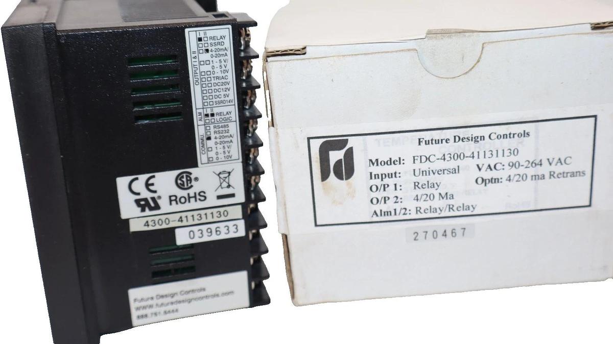 Future Design Controls FDC-4300-41131130 90-264Vac Temperature Controller (New)