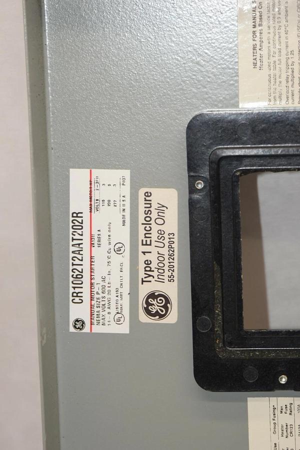 (NEW) GE GENERAL ELECTRIC CR1062T2AAT202R Size M-1P 2P 120V Manual Motor Starter