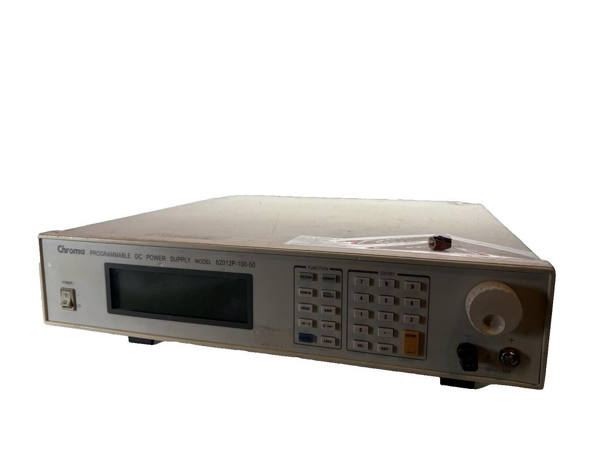 Used Chroma 62012P-100-50 Programmable DC Power Supply 100V, 50A for Parts or Repair