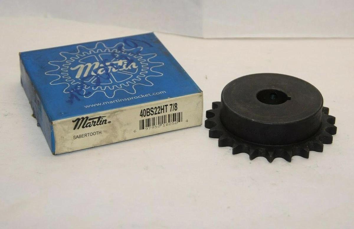 (NEW) MARTIN 40BS22HT 7/8 40BS22HT 7/8 22 Teeth 7/8" Bore Sprocket