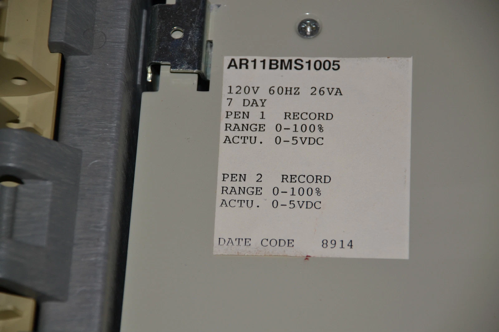 Used HONEYWELL HOTPACK DATA LOGGER CHART RECORDER AR11BMS1005 120 V 26 VA