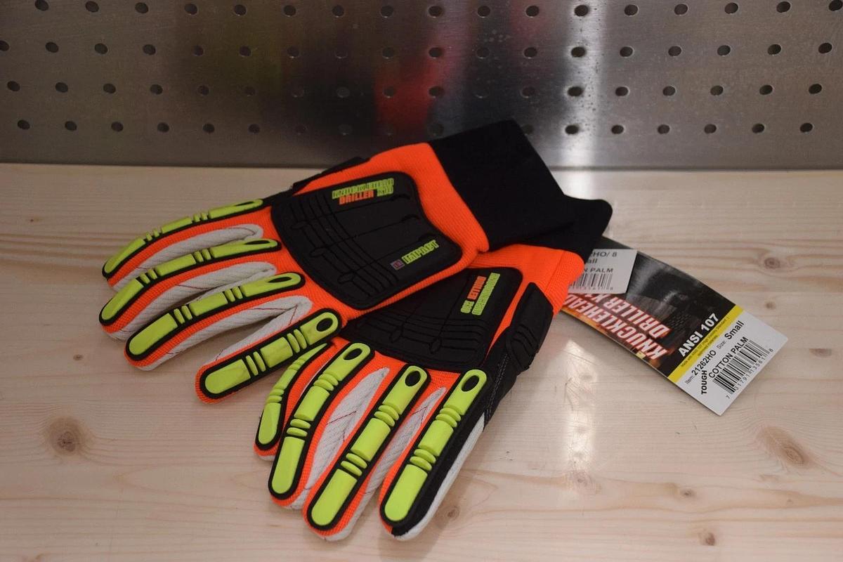 KNUCKLEHEAD DRILLER X10 WORK GLOVES TOUGH COTTON PALM 21262HO Small S NEW