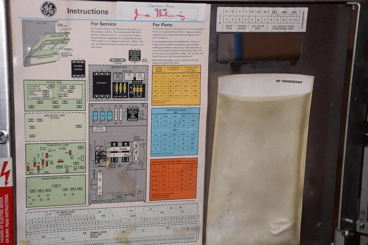 Used GE GENERAL ELECTRIC DC-300 Adjustable speed drive 7VXAS057CD06  15HP 240V