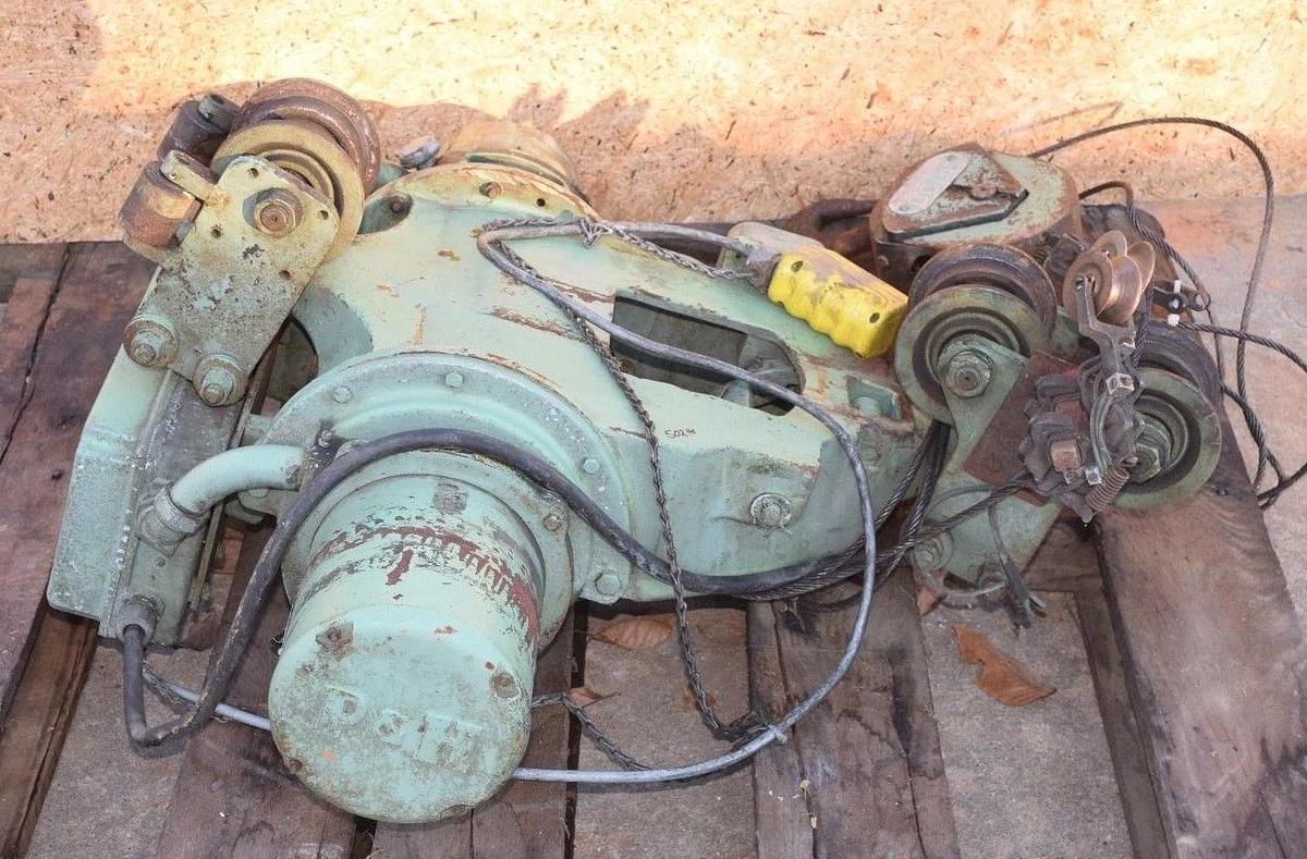 Used P&H HEVI LIFT TROLLEY ELECTRIC HOIST 3000 LB  1 1/2 ton 220v 440v 460v HRA-2