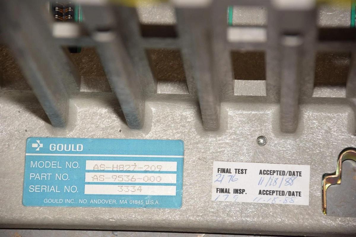 Used GOULD 984 SERIES AS-H827-209 AS-9536-000 PRIMARY HOUSING 11 SLOT RACK