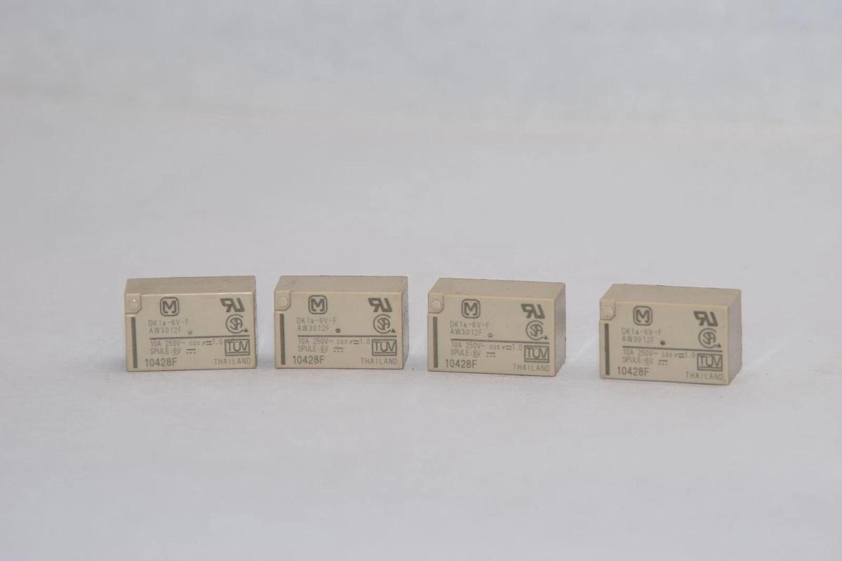 (NEW - Lot of 4) PANASONIC DK1A-6V-F AW3012F 10428F 10A 250V Relay