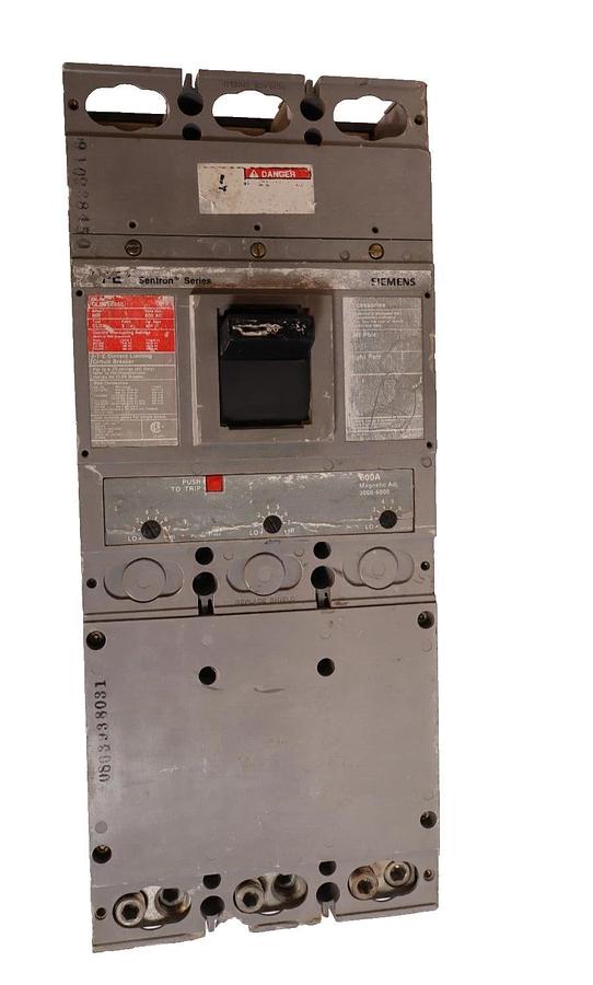 Used Siemens ITE I-T-E Sentron Breaker CLD63B600 600A 600 Amp 600v CJD6 3p Adj Trip