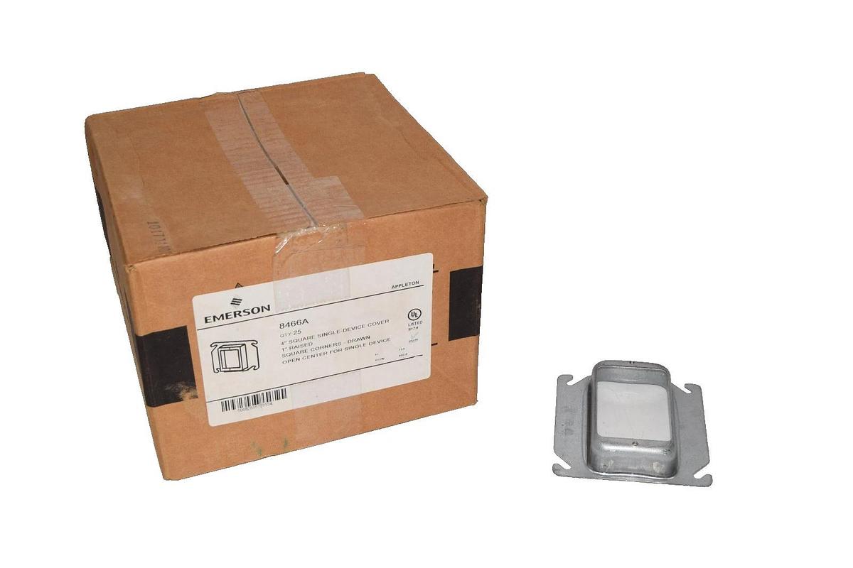 Emerson 4" Square Single-Device Cover 8466A 1" Raised New (Lot of 25)
