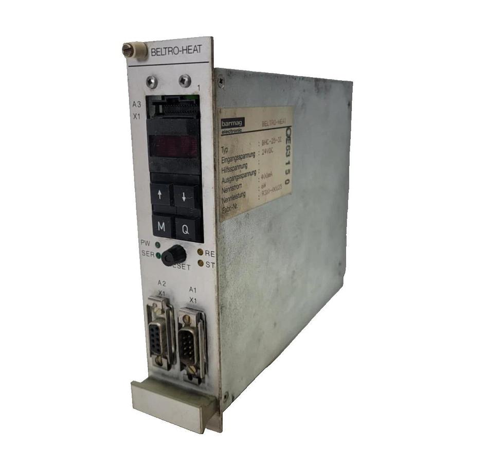 Used Barmag Beltro-Heat Inverter Control Module BHC-25-3Z  24vdc 6w 400mA BHC253Z