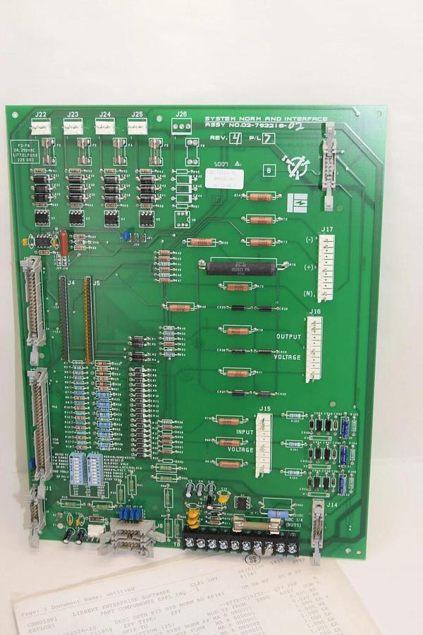 (NEW) EMERSON / LIEBERT 02-792216-02 System Norm and Interface Board