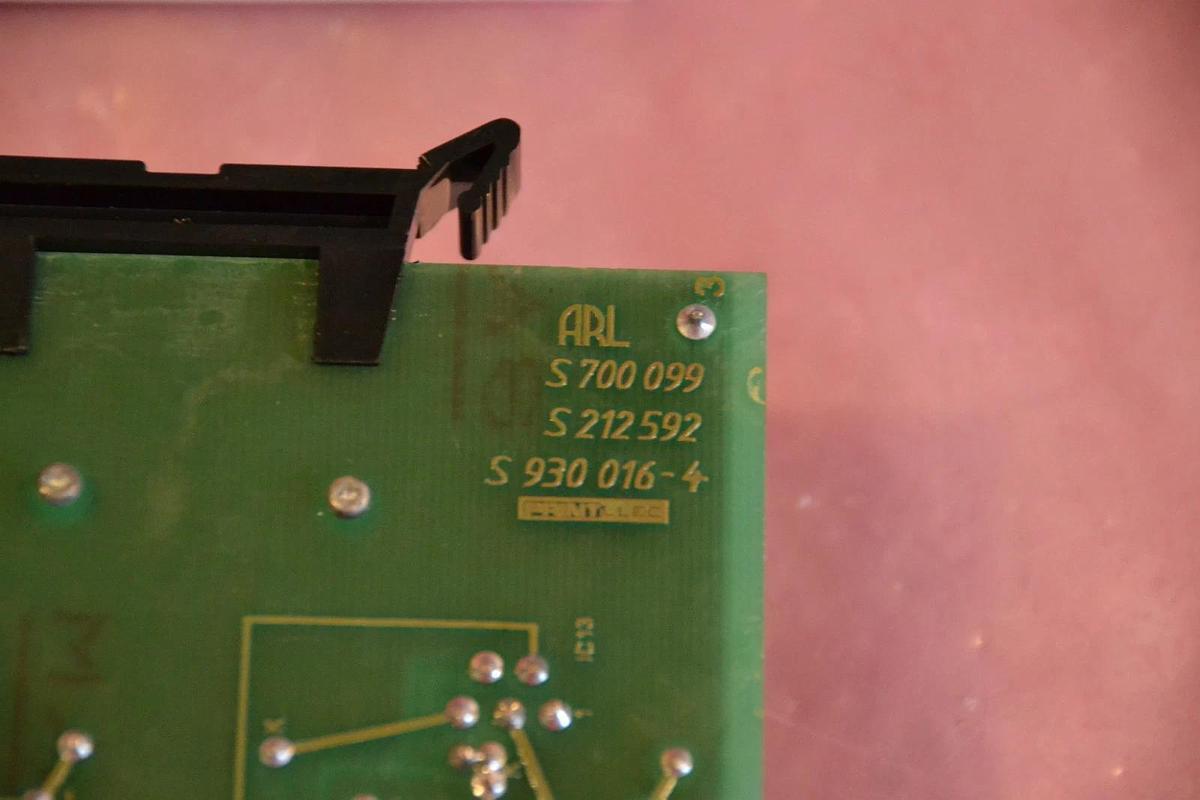 Used ARL CHARMILLES PRINT ELEC BOARD CARD S 930 016-4 S 700 099 S 212 592 S930 016-4