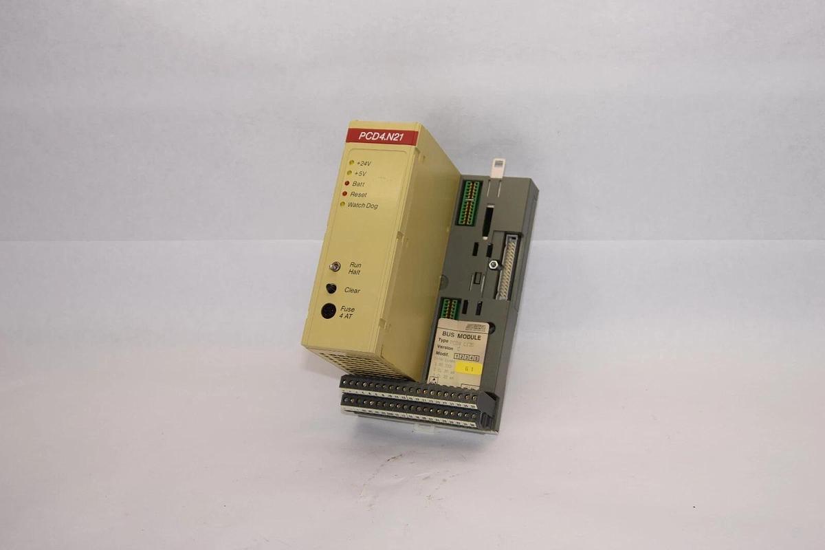 Used SAIA PCD4.N21 PCD4.N210M4 Power Supply Module and Bus PCD4.C120