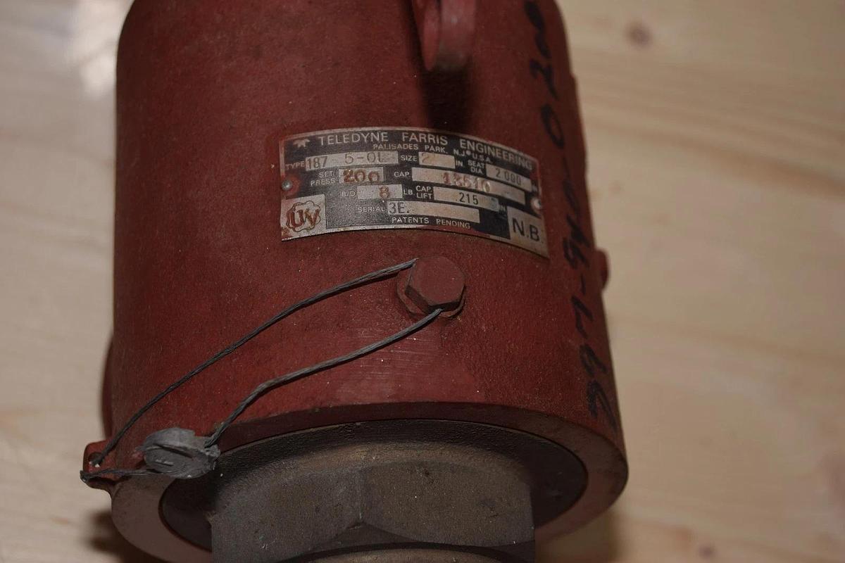 Teledyne Farris 2" Relief Valve 187 5-OL 5-0L 1875-0L 1875-OL 1875-OL  2"  (NOS)