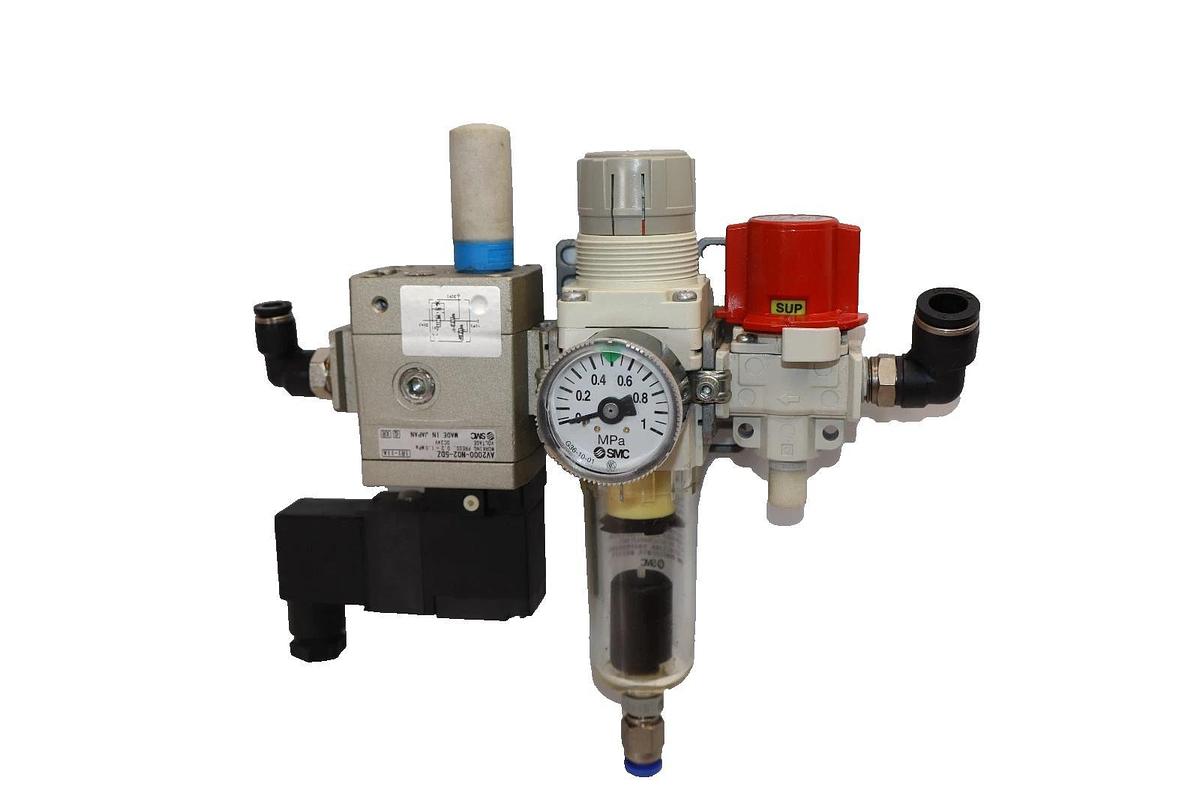 Used SMC AV2000-N02-5DZ Soft Start Valve , AW20-F02CG-A Regulator Valve Assembly