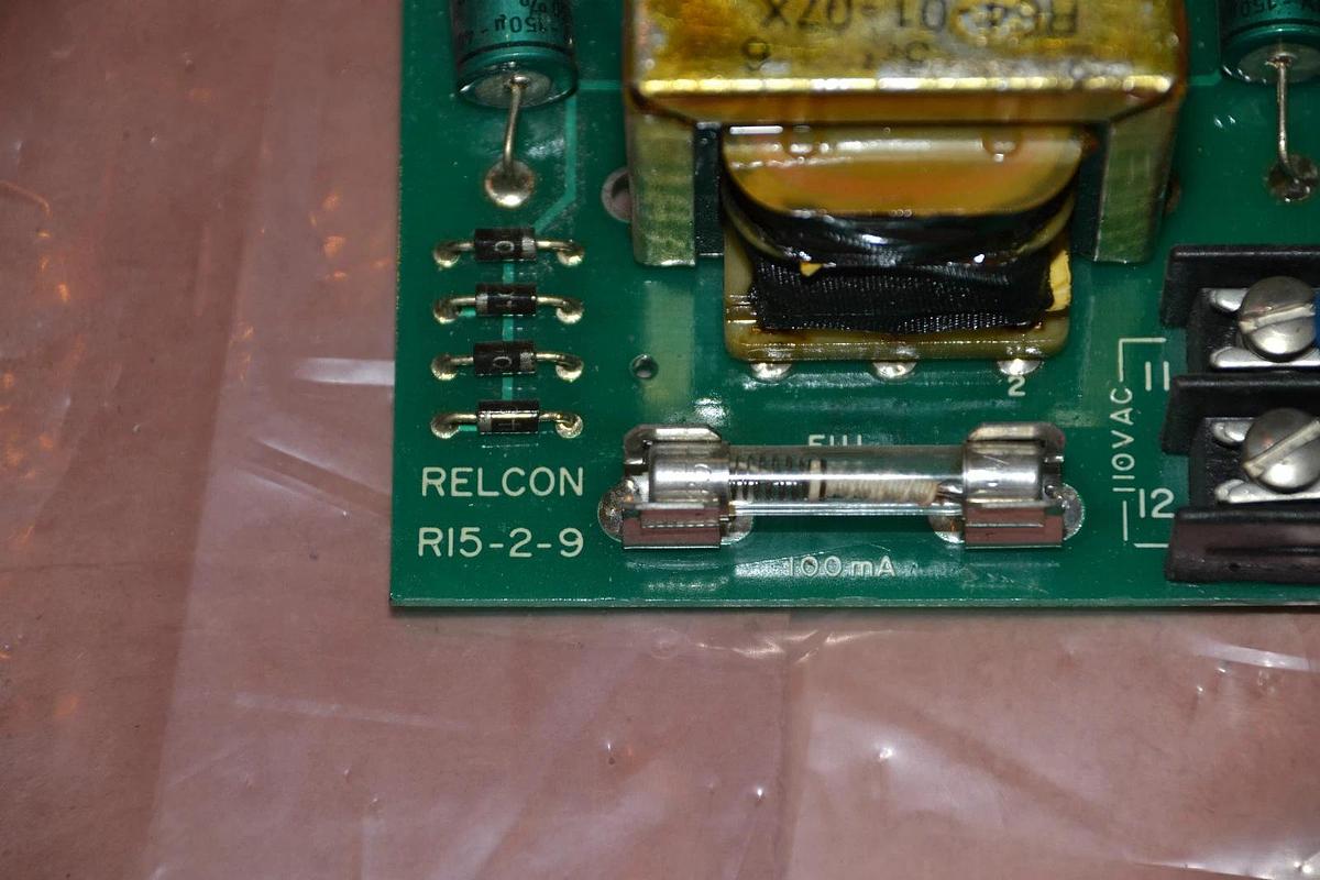 Used RELCON CIRCUIT BOARD CARD R15-2-9 R15 2 9 R1529