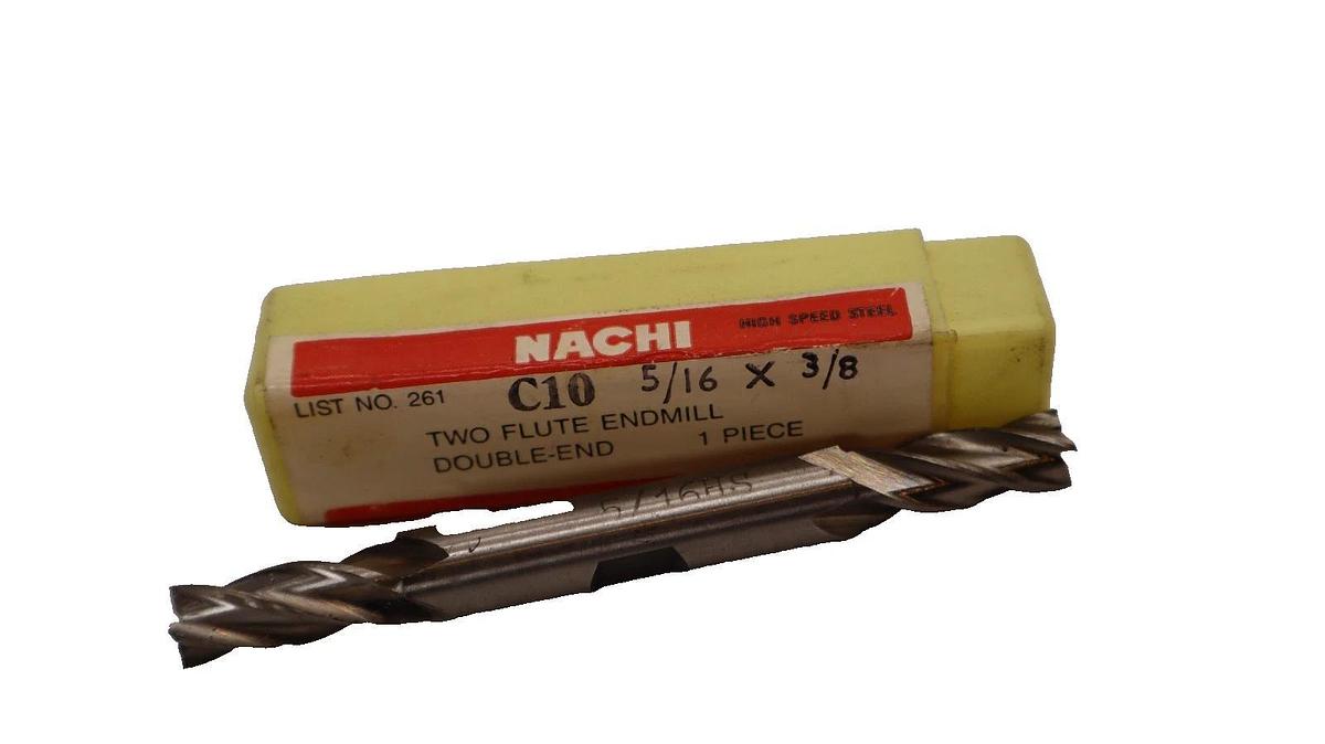 NACHI List 261 C10 5/16" x 3/8" Two Flute Endmill Double-End (NEW)