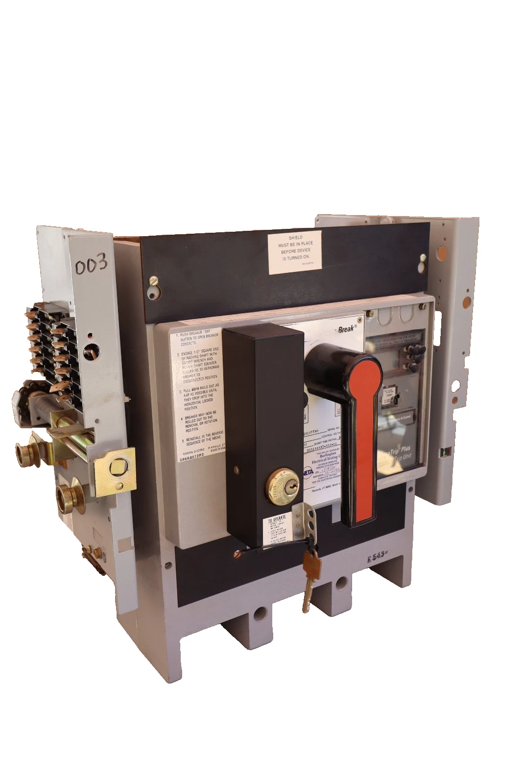 Used GE Power Break Breaker 1600 Amp 1600A TC1616TTHR C216LSHG Plug TR16B1000 1000a