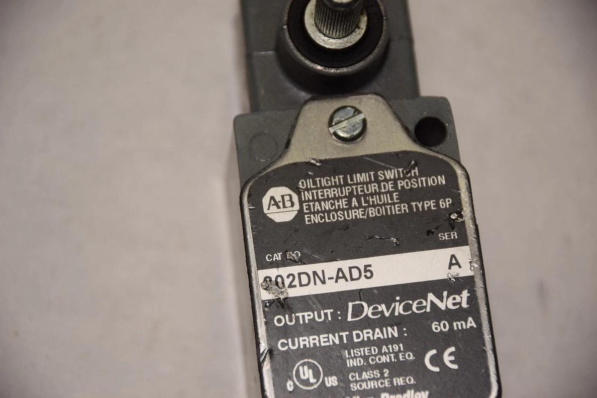Used ALLEN-BRADLEY OILTIGHT Limit Switch 802DN-AD5 SER A, DEVICENET  Interrupteur