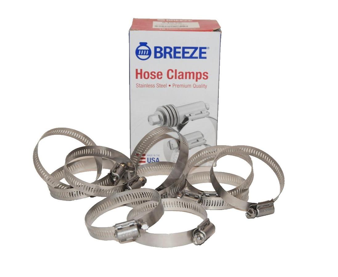 BREEZE Stainless Hose Clamps 64036 1-13/16" - 2-3/4" 46-70mm (NEW - Box of 10)