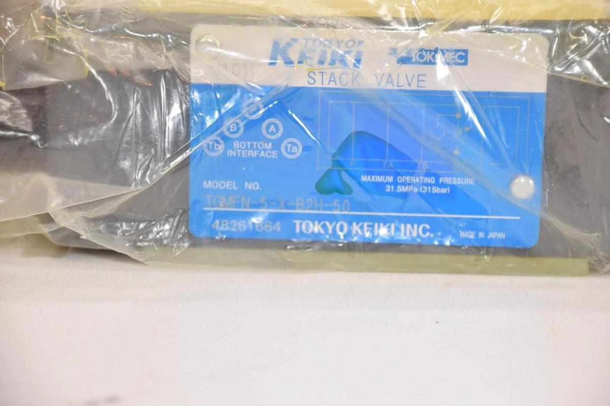(NEW) Tokyo Keiki Tokimec Stack Valve TGMFN-5-X-B2H-50 TGMFN5XB2H50