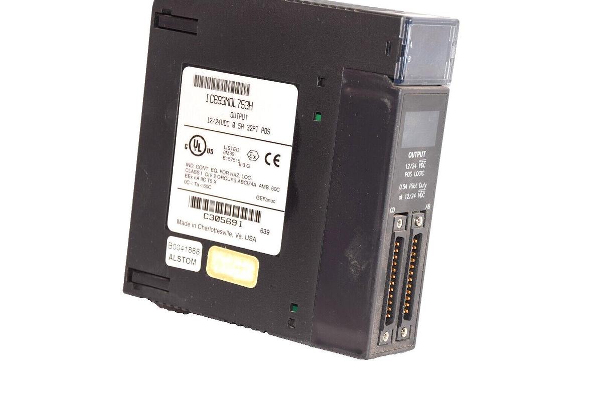 Used GE FANUC Output Module IC693MDL753H 12/24Vdc 0.5A 32pt Pos. Output Module