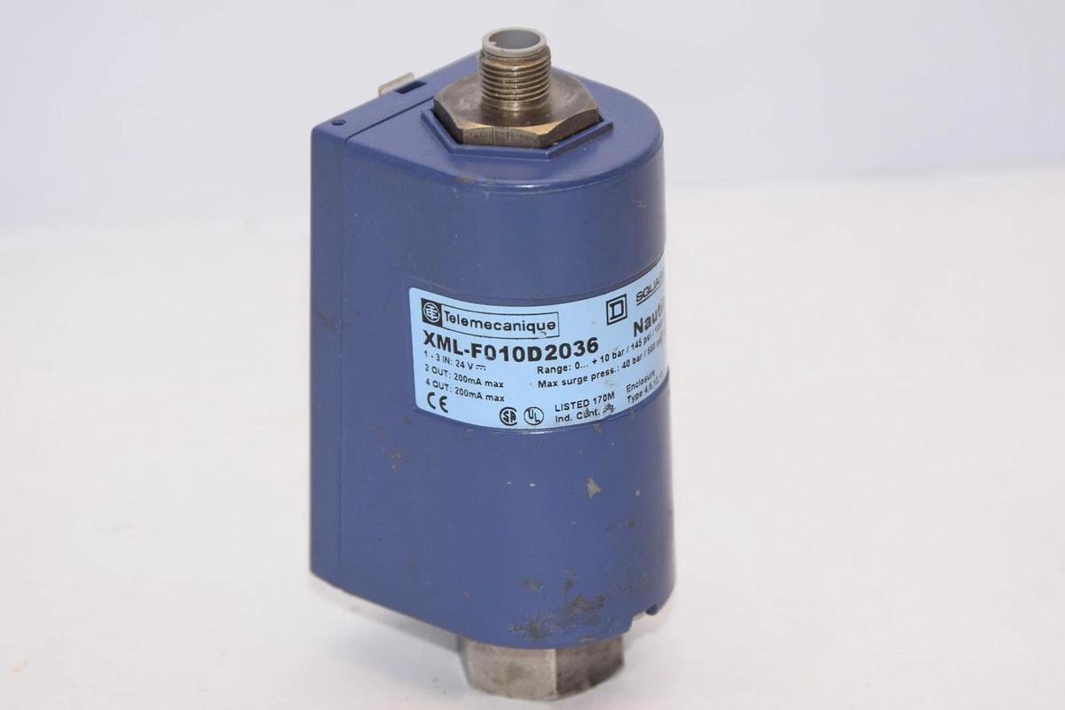 Used SQUARE D XML-F010D2036 24V 200mA 0-10 Bar Nautilus Pressure Sensor
