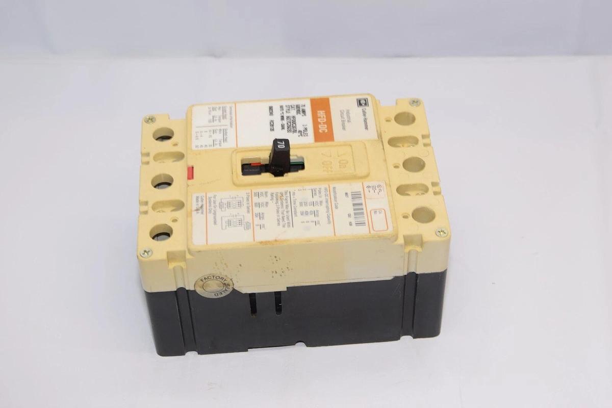 (NEW) CUTLER HAMMER HFDDC3070L 70A 70 Amp 3P 600Vdc Industrial Circuit Breaker